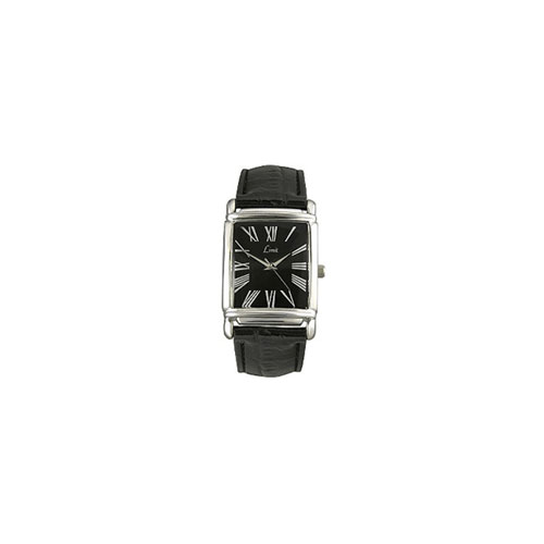 Mens Limit Black Leather Strap Watch