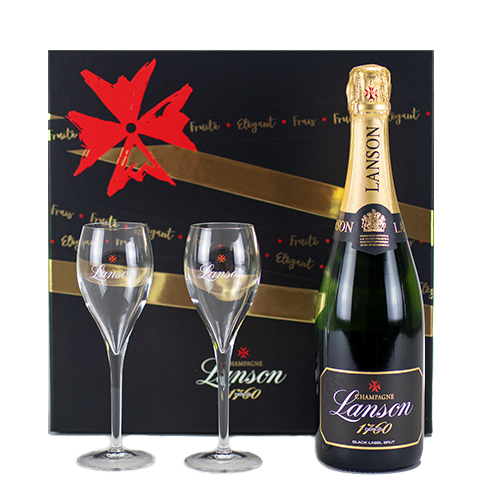 Lanson Black Label Gift Box With Flutes