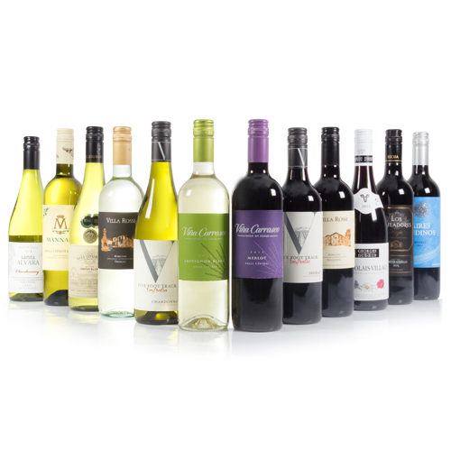 Silver Mixed Wine 12 Bottle Gift Pack | Simply Thank You